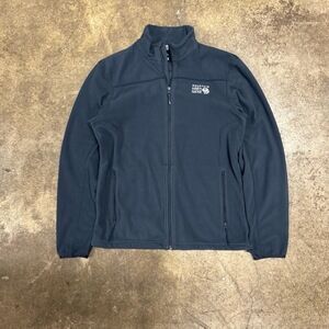Mountain Hardwear Fleece Jacket Mens Size M Grey Zipup Outdoor Full Zip Layering